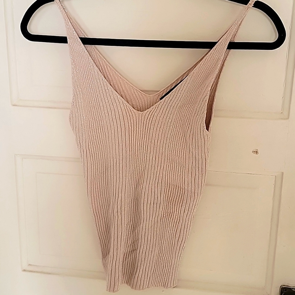 Sparkle knit crop top